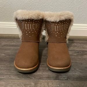 Juicy couture boots girls size 1 color: brown/tan